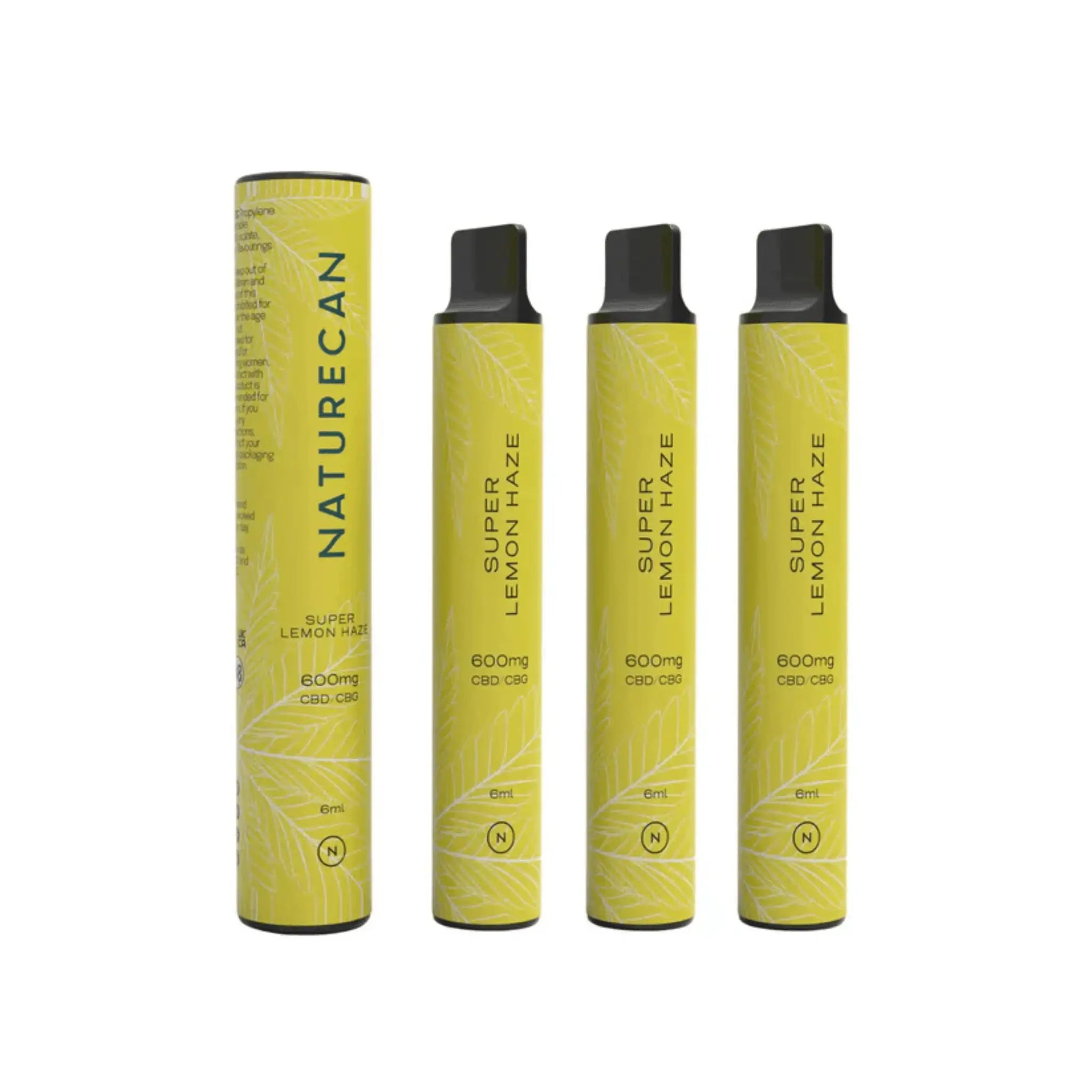 CBD/CBG Disposable Vape Device in yellow with