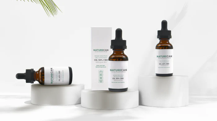 Bottles of CBD oil