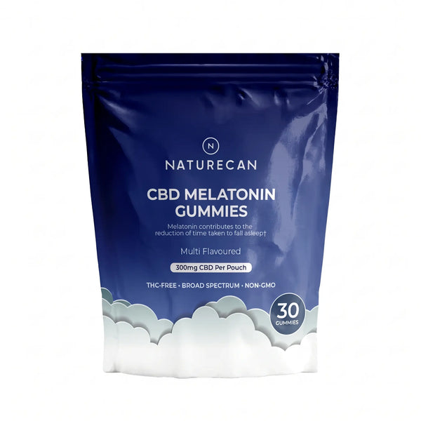 Naturecan CBD Melatonin Gummies packaging on a white background