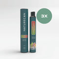 CBD/CBG Disposable Vape Device with "Kiwi Passion Fruit Guava" and "600mg CBD CBG" on teal packaging.