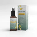 Lemon flavoured CBD Spray 10ml bottle with box featuring "GMO free" and "zero THC" labels.