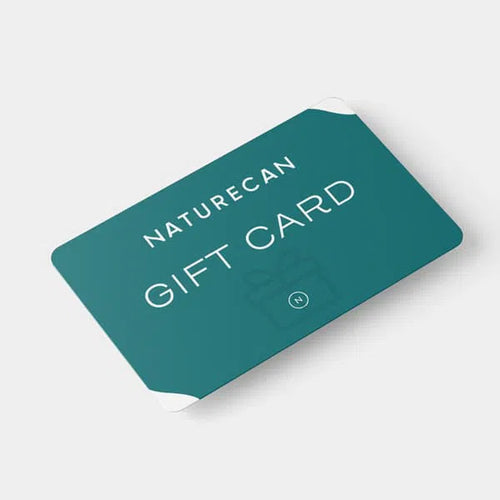 A teal Naturecan Gift Card with rounded corners on a light background.