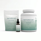 Naturecan Sleep Bundle with Glycine powder, Triple Magnesium powder, and CBD oil supplement.
