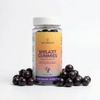 Naturecan Shilajit Gummies bottle with black currants on a white background
